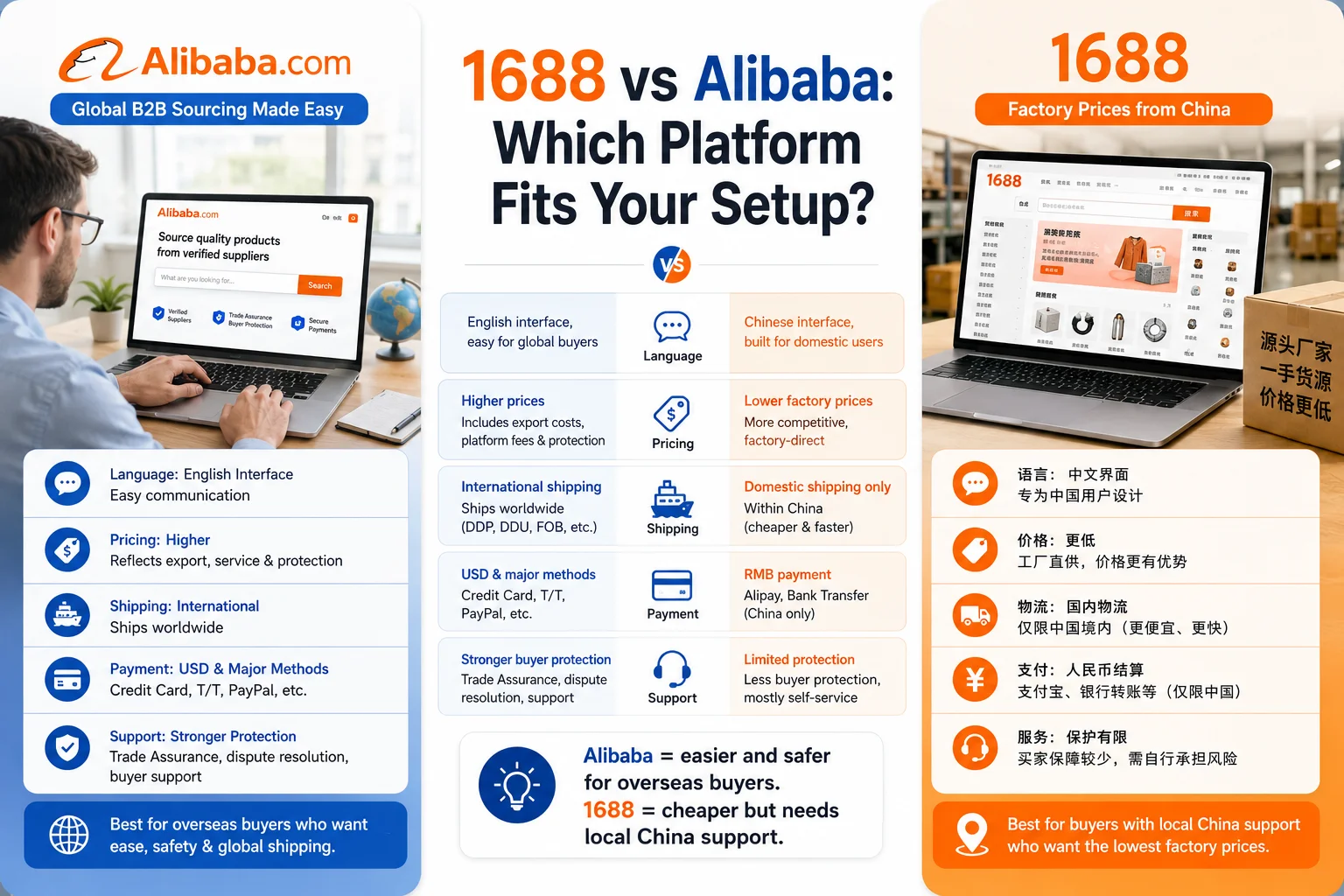 1688 vs alibaba platform comparison 1688 vs alibaba comparison
