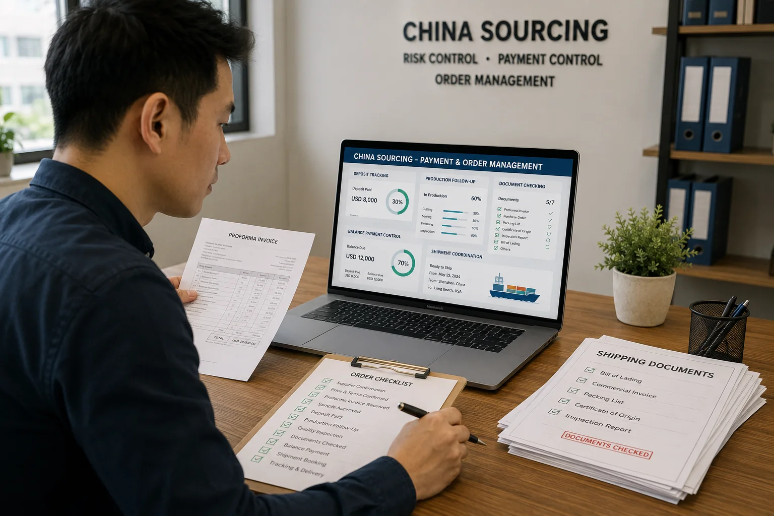 China sourcing payment risk and order management China sourcing payment risk deposit control order management