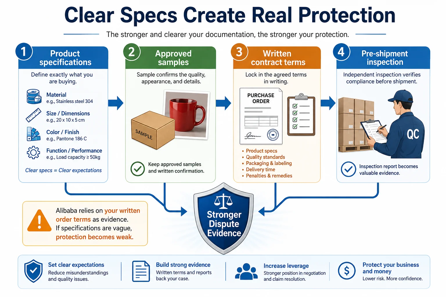 Clear contract details Product specs and contract details