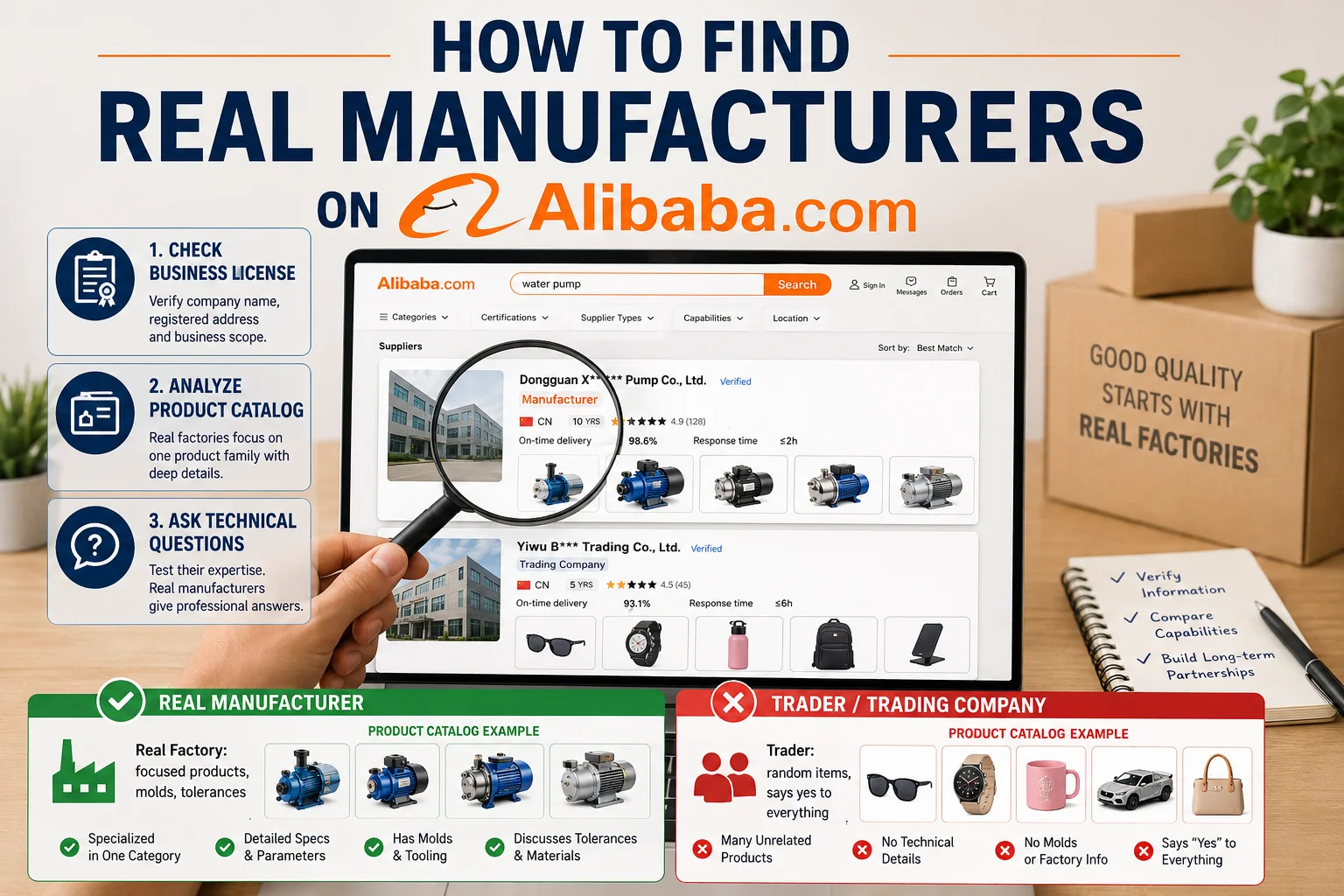 find real manufacturers on alibaba