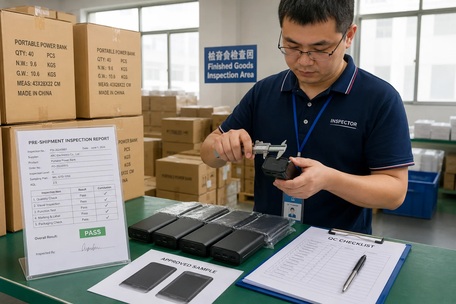 Manage production and quality control in China production quality control pre-shipment inspection