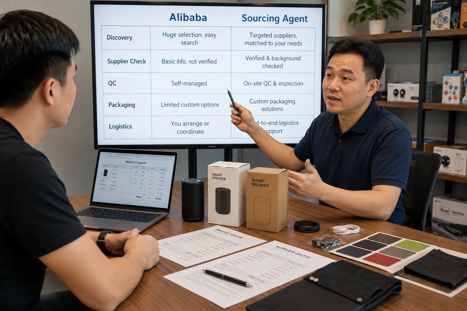 Alibaba vs China Sourcing Agent Comparison Alibaba vs China sourcing agent comparison