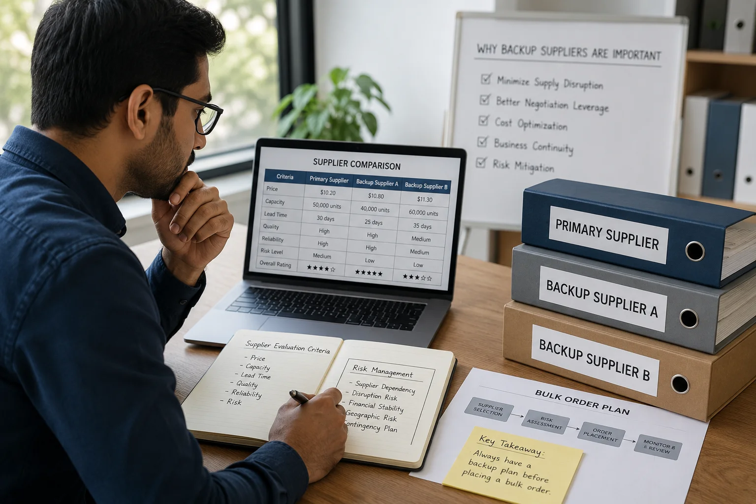 Why Backup Suppliers Are Important Before Placing a Bulk Order Backup suppliers for China sourcing