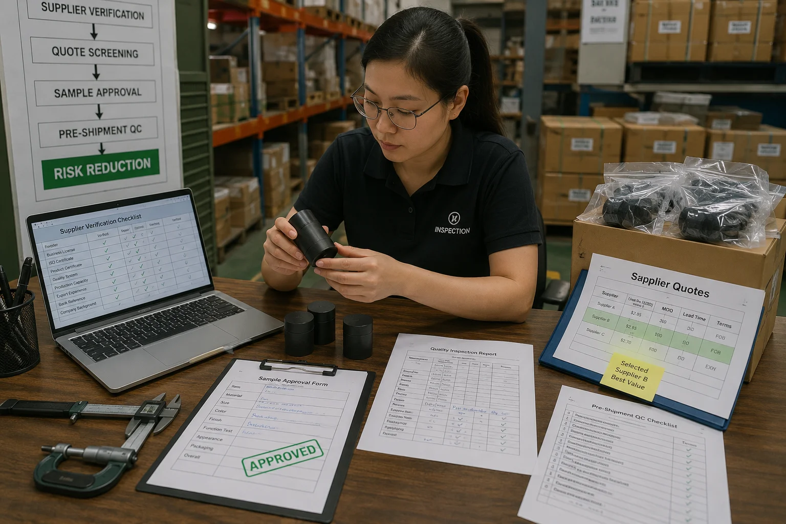 Supplier Verification Quote Screening Samples QC Supplier verification samples and quality control