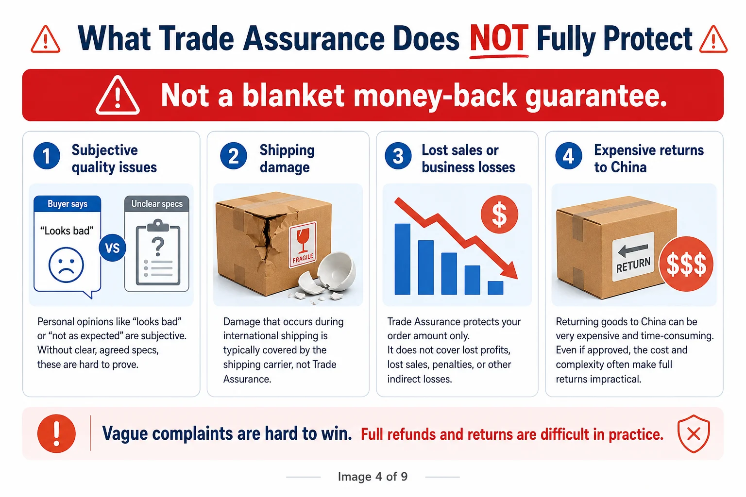 Trade Assurance limits Limitations of Trade Assurance