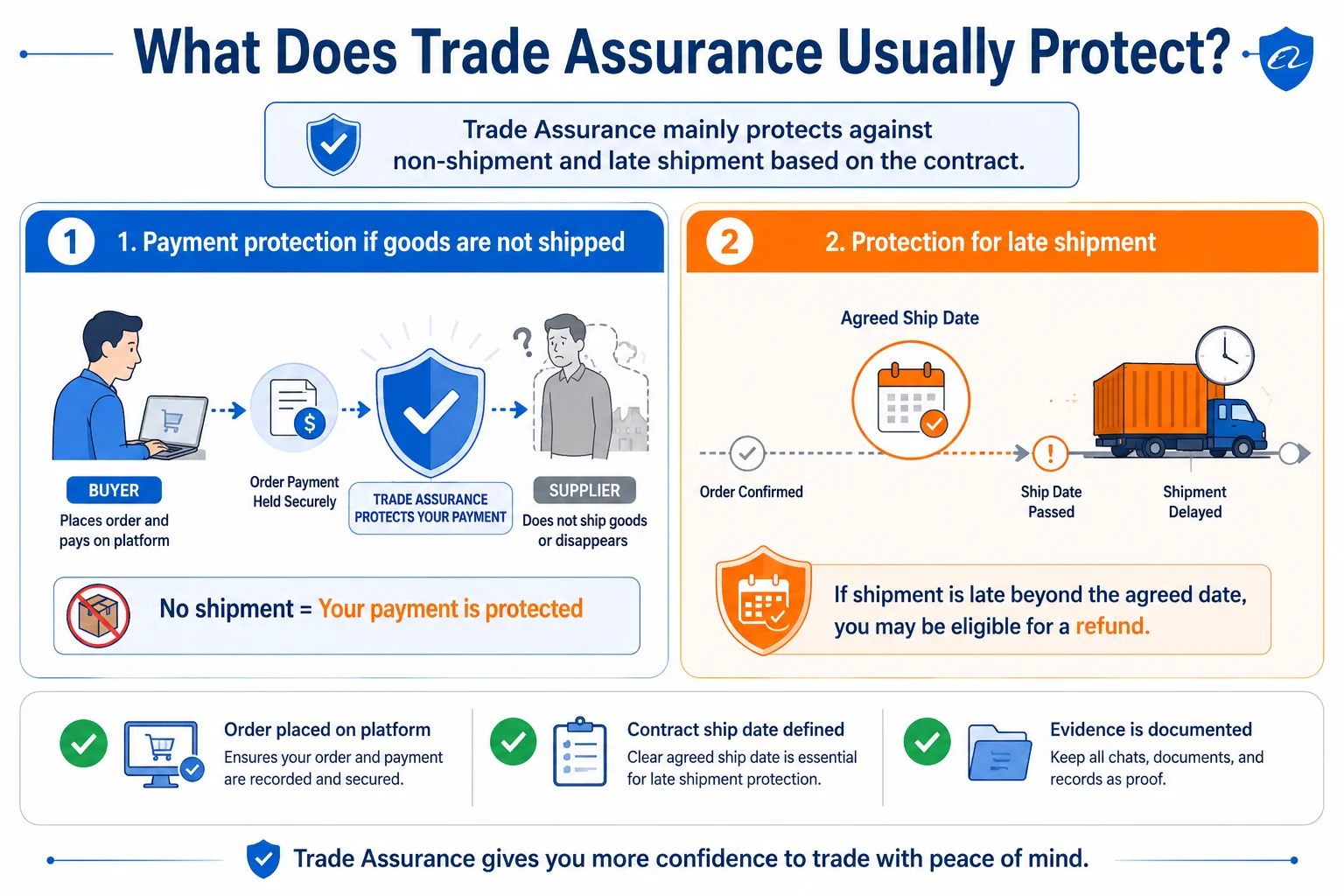 Trade Assurance coverage What Trade Assurance protects
