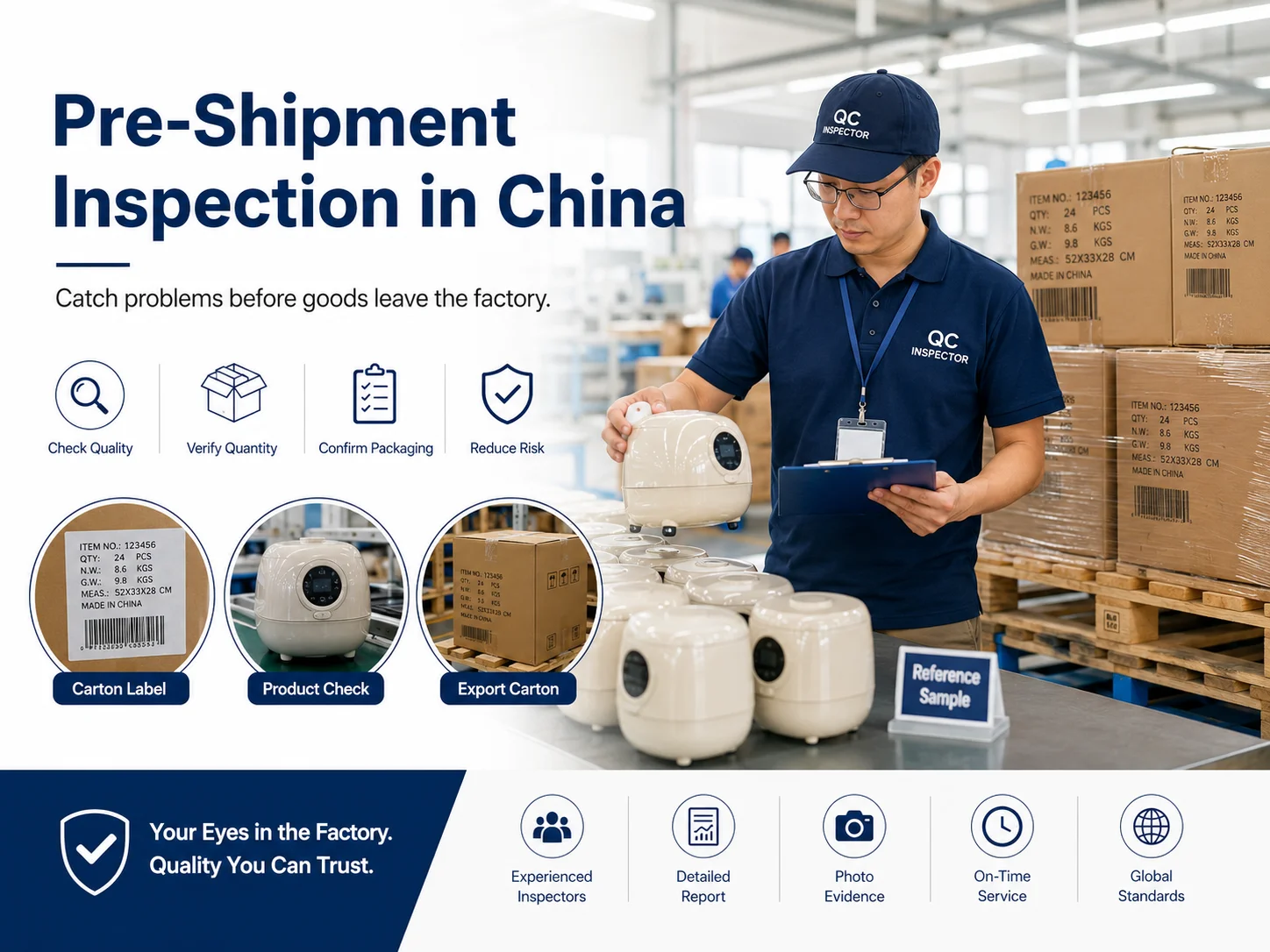 Pre-Shipment Inspection in China Pre-shipment inspection in China checking finished products and cartons