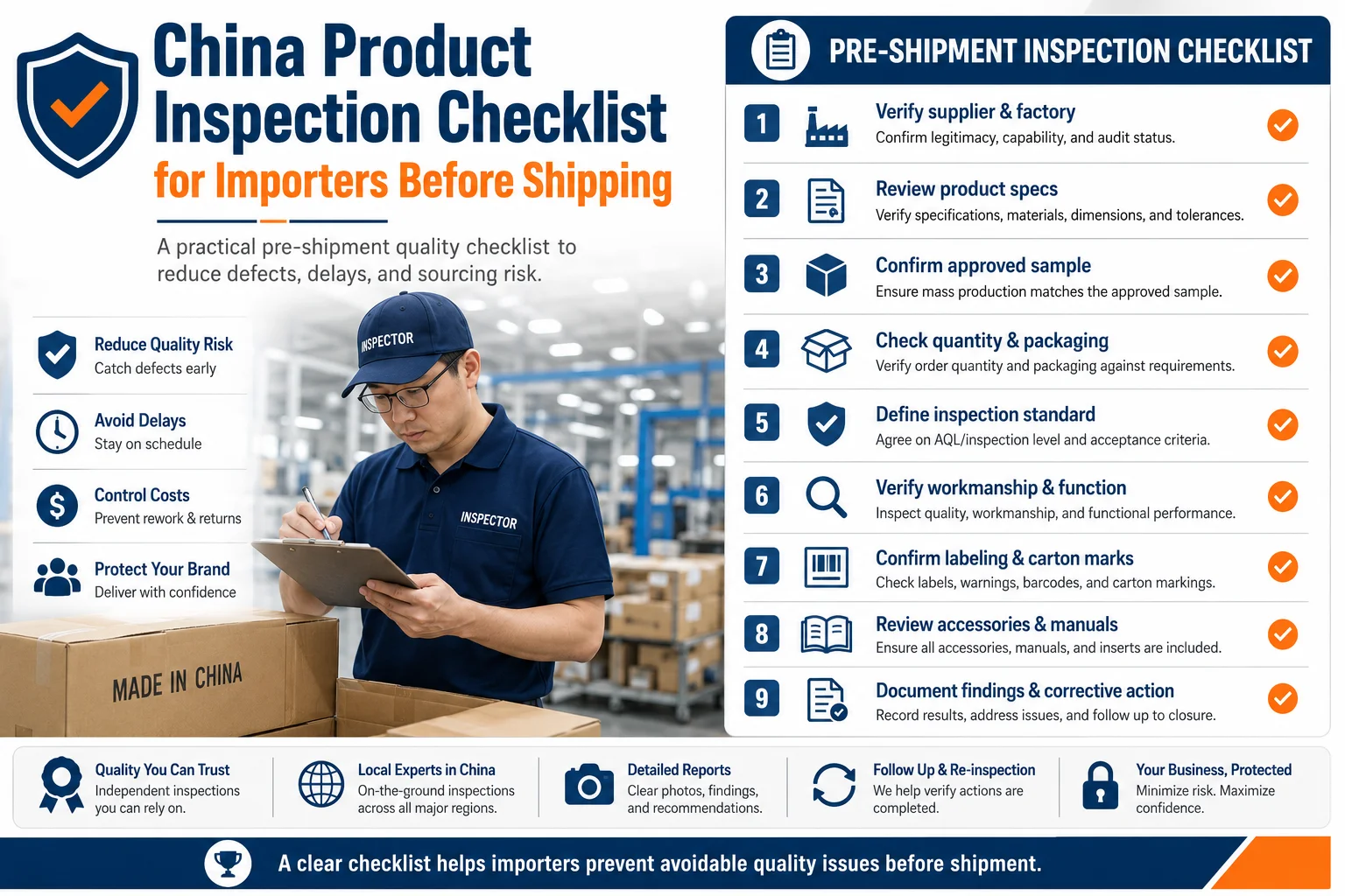 China Product Inspection Guide for Importers China product inspection checklist for importers before shipping