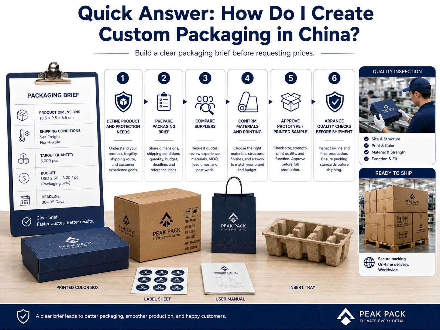 Custom Packaging in China Specifications Custom packaging in China specification sample and quality inspection