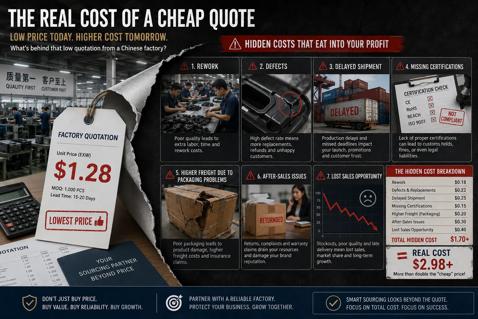 Hidden Costs in Chinese Supplier Quotes Hidden costs behind a cheap Chinese factory quotation