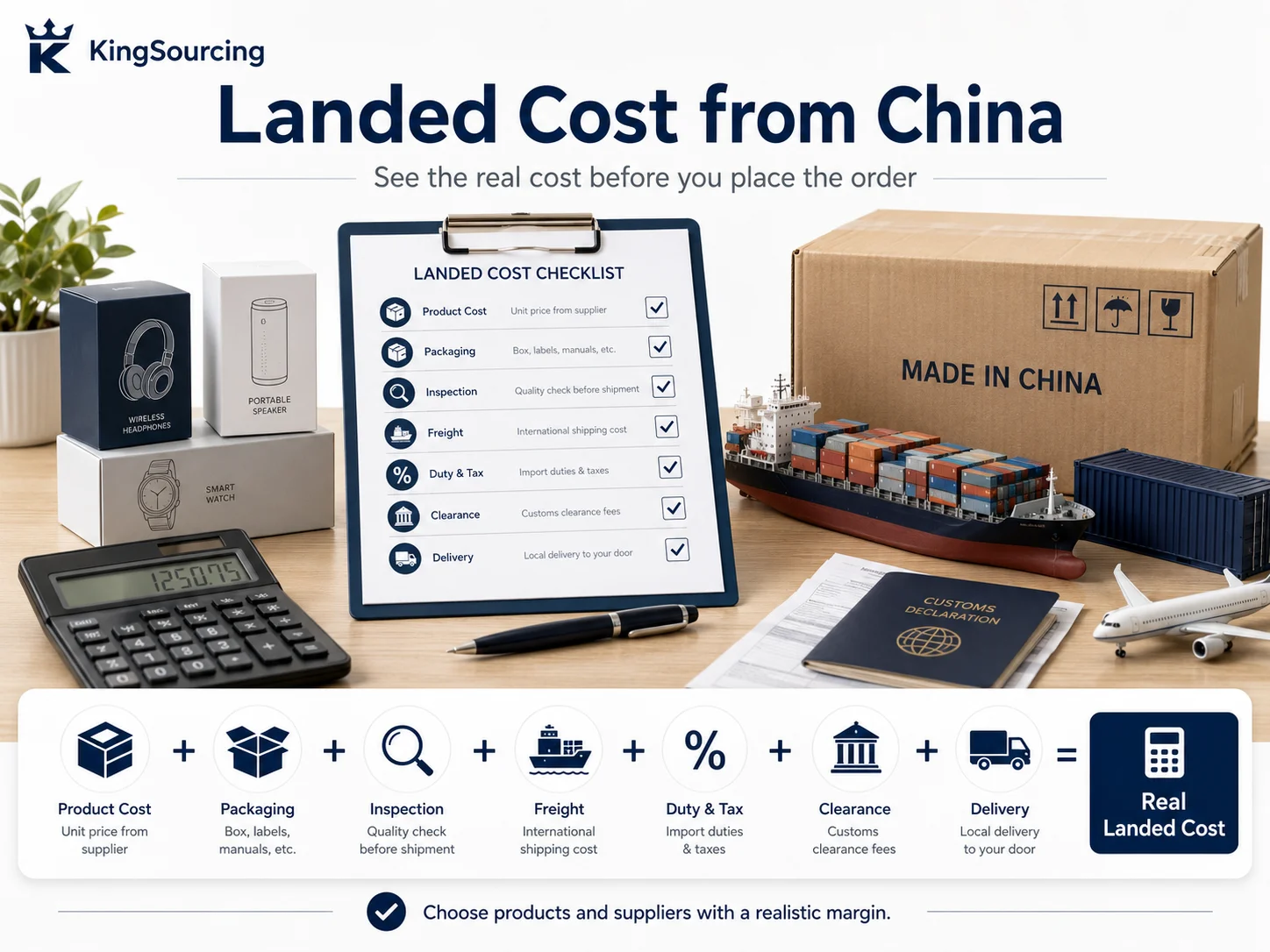 China landed cost calculation guide Real landed cost of products from China including product price freight duty and delivery