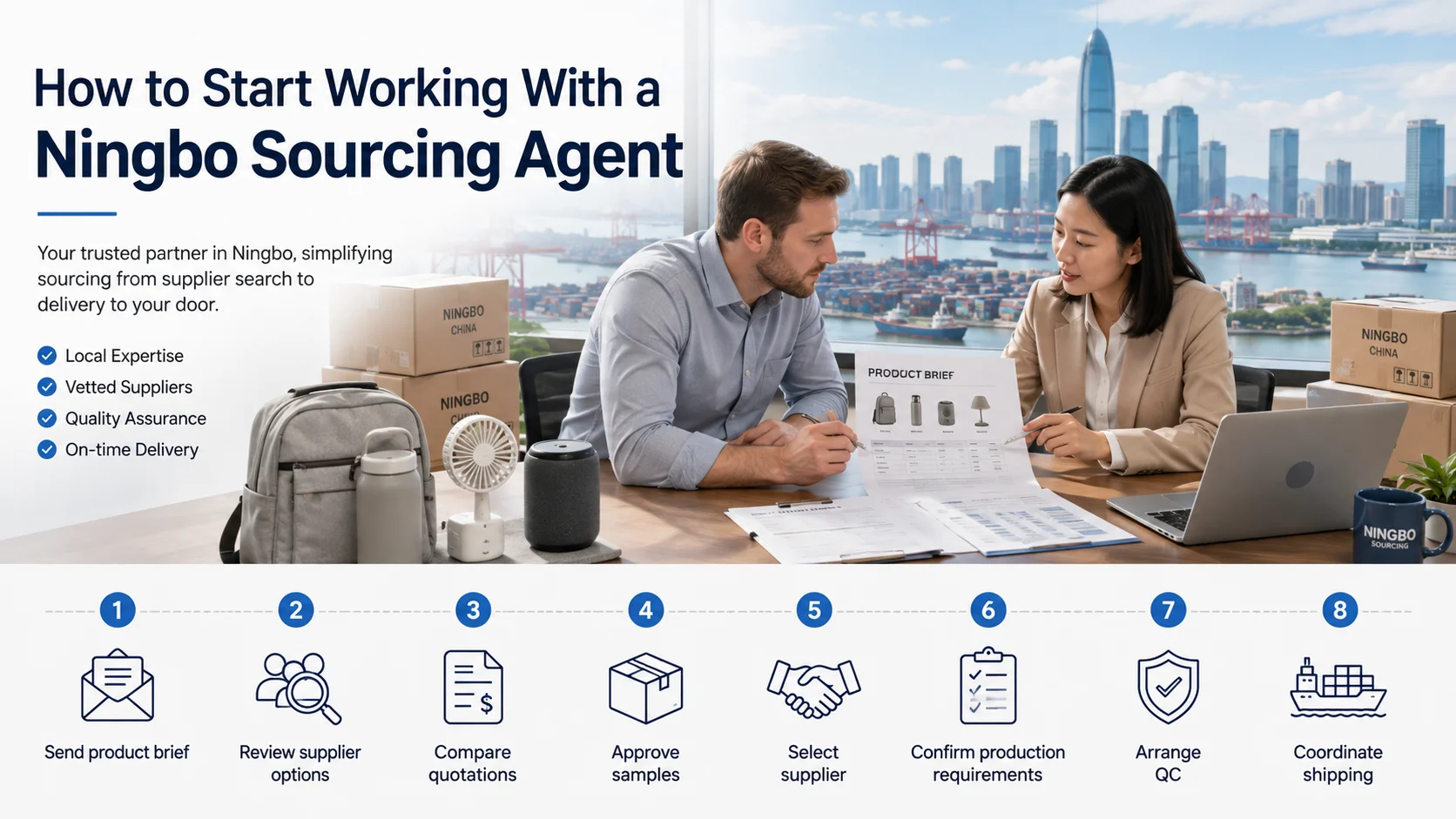 Starting with a Ningbo sourcing agent from product brief to shipping