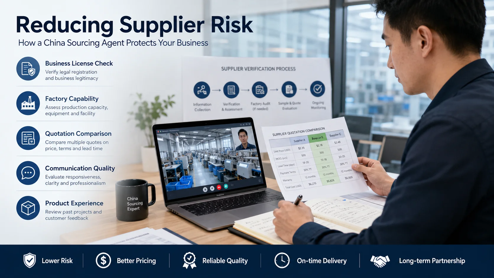 China sourcing agent supplier verification China sourcing agent conducting supplier verification in China