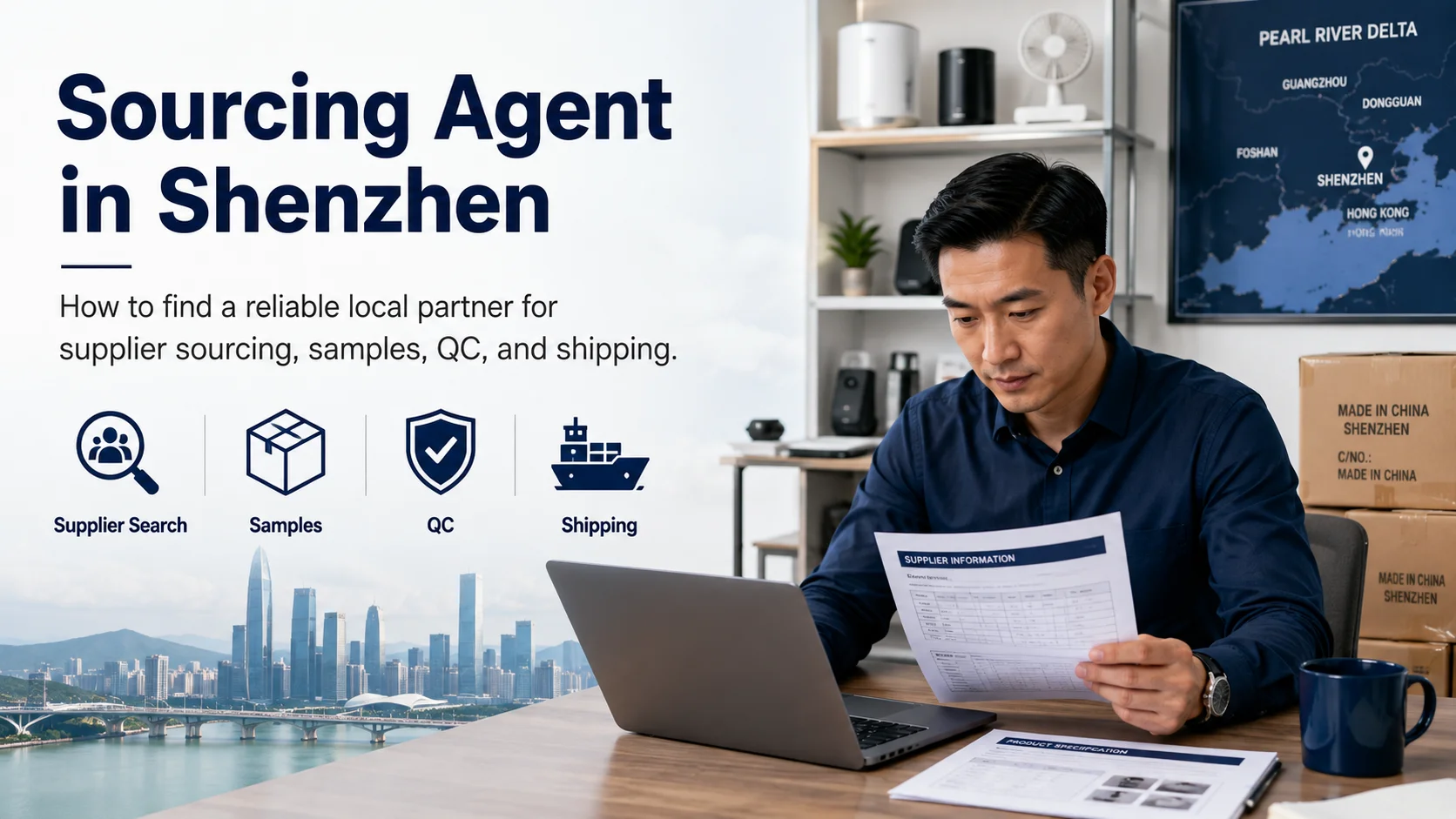 Reliable sourcing agent in Shenzhen reviewing supplier quotations and product samples