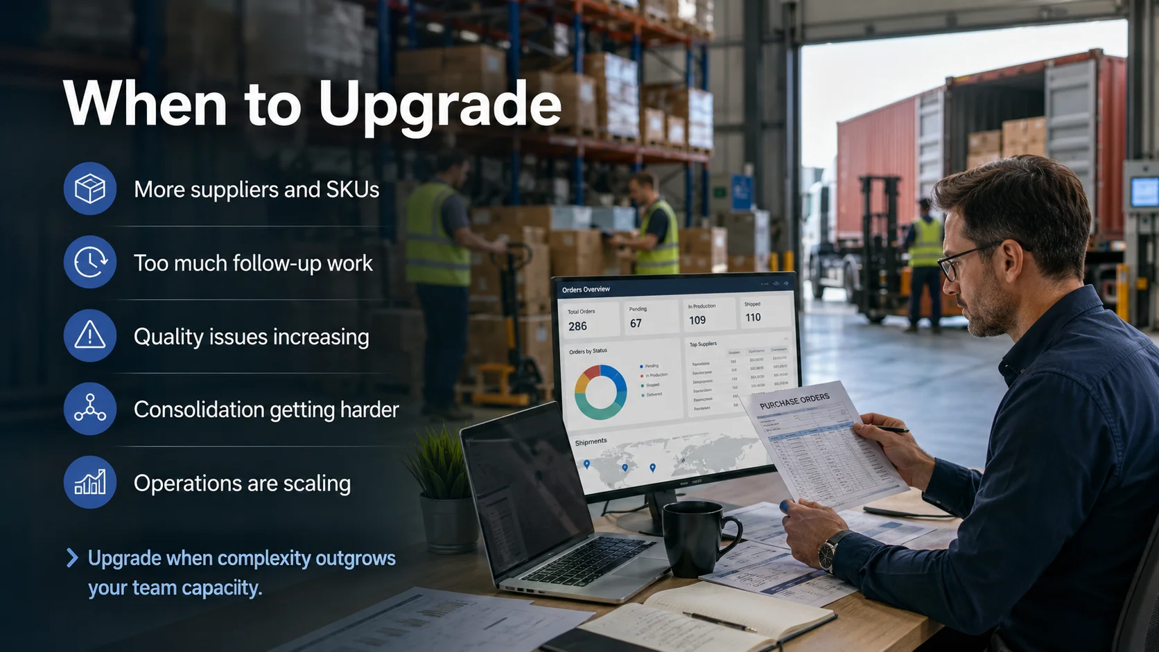 Upgrade to China procurement service when to upgrade from sourcing agent to procurement service provider in China