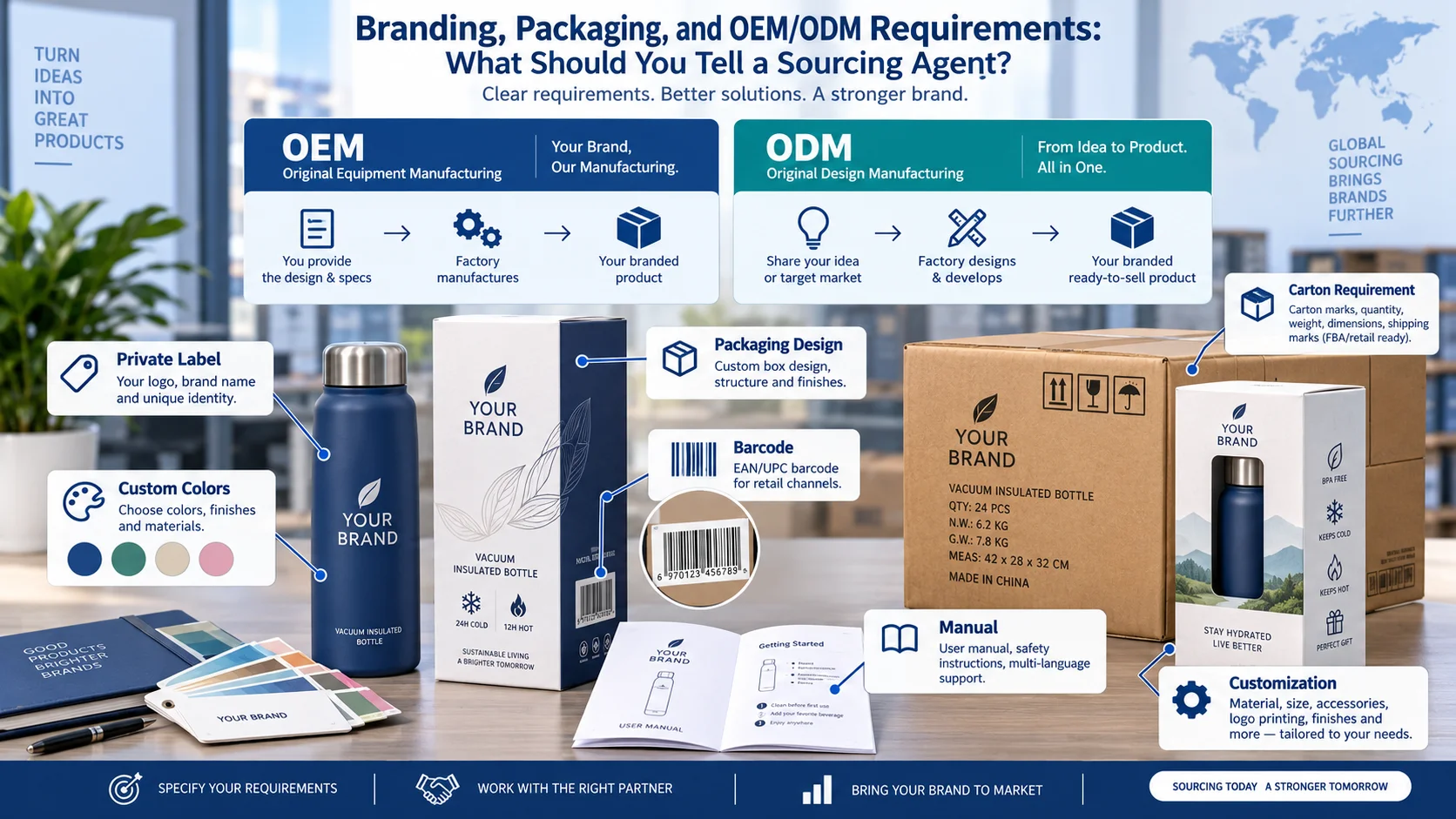 OEM and private label sourcing requirements sourcing agent OEM private label packaging requirements