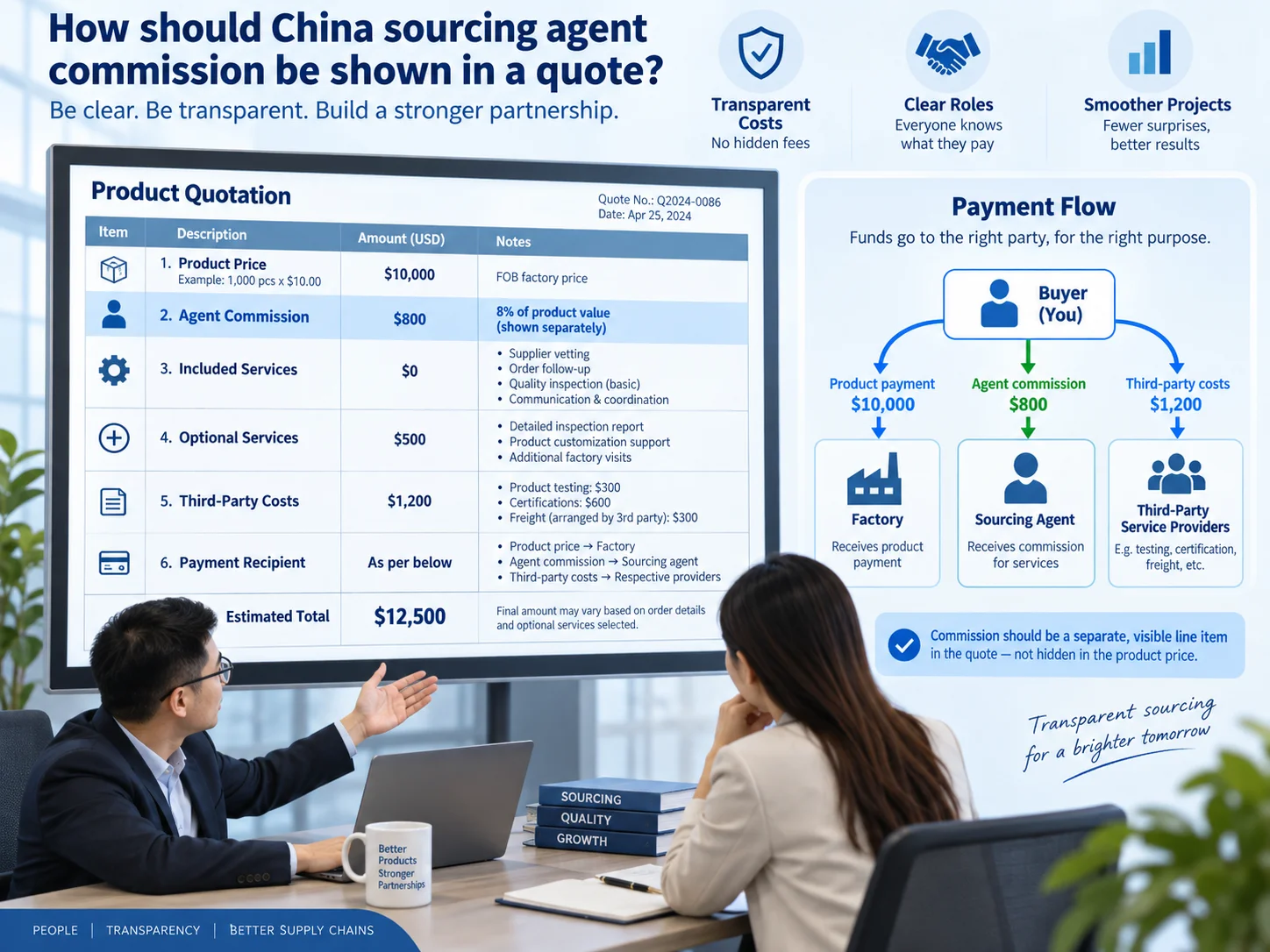 China sourcing agent commission service scope China sourcing agent commission scope for supplier sourcing and quality control