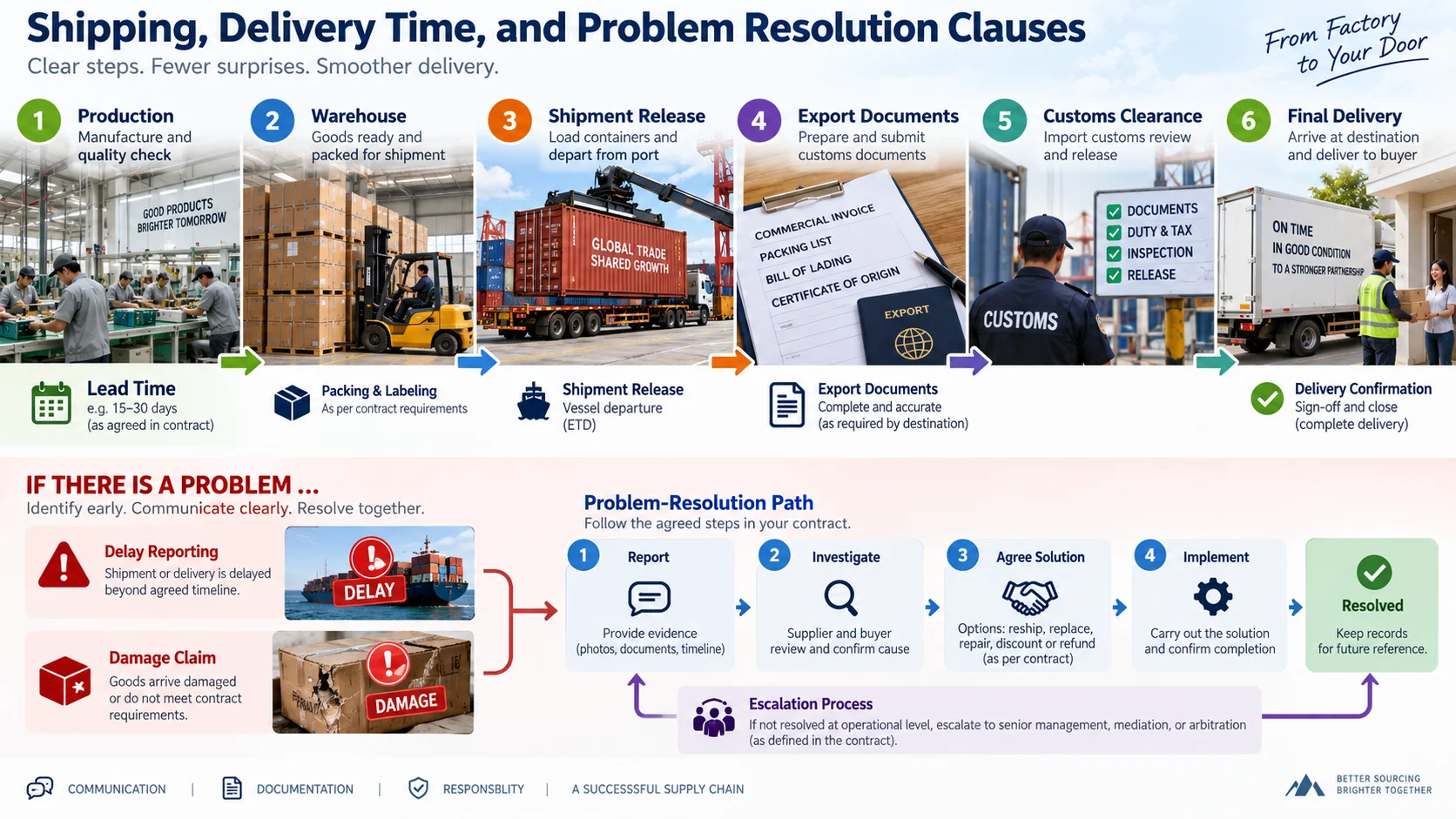 China sourcing shipping coordination contract China sourcing agent contract shipping coordination and delivery responsibilities