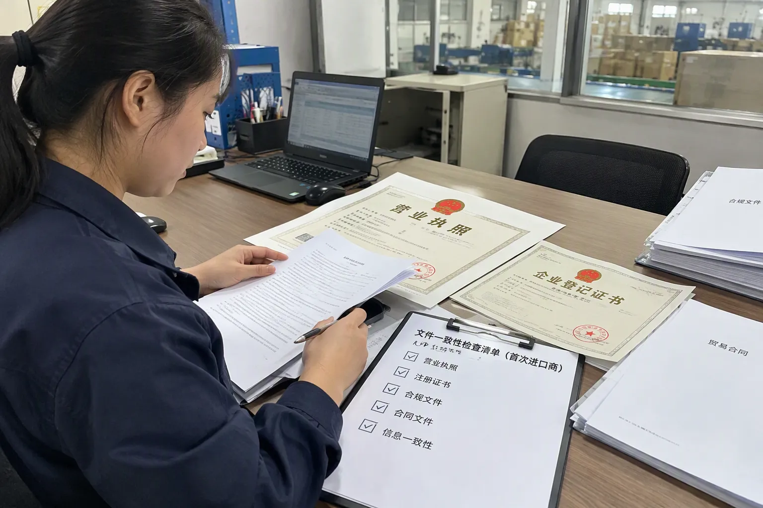 A document consistency checklist for first-time importers (from section: A document consistency checklist for first-time